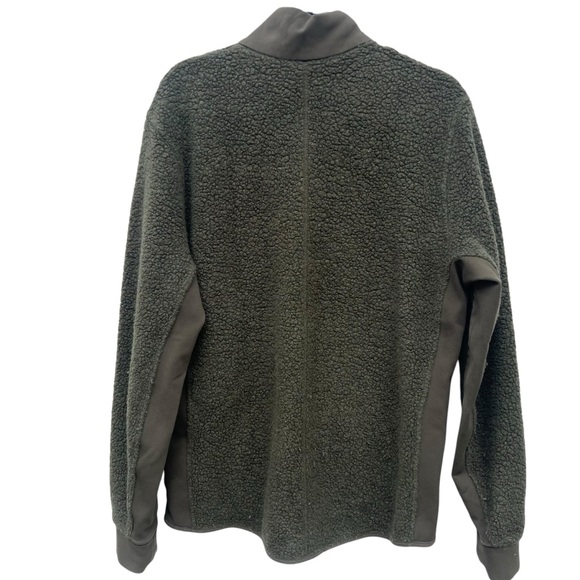 Lululemon Tundra Trek 1/2 Zip Heathered Dark Olive large l jacket sherpa fleece - Picture 4 of 12